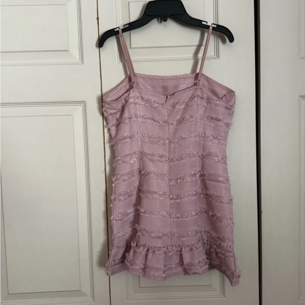 Pink Ruffled Mini Dress - Picture 2 of 2